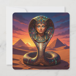 Wadjet – Egyptian Cobra Goddess´7 Feiertagskarte