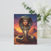 Wadjet – Egyptian Cobra Goddess´7 Feiertagspostkarte (Stehend Vorderseite)