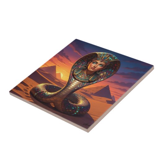 Wadjet – Egyptian Cobra Goddess´7 Fliese (Seite)