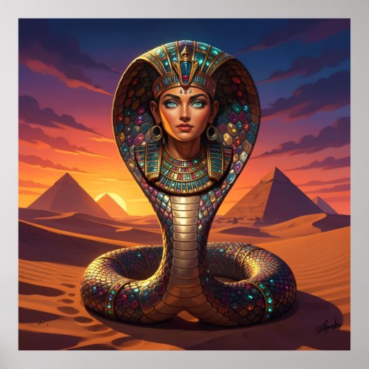 Wadjet – Egyptian Cobra Goddess´7 Poster (Vorne)