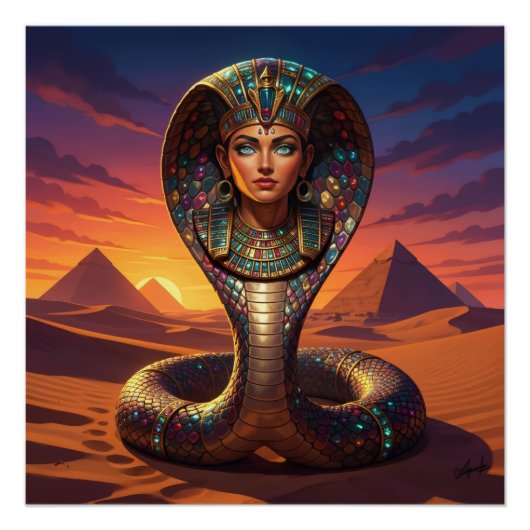 Wadjet – Egyptian Cobra Goddess´7 Poster (Vorderseite)