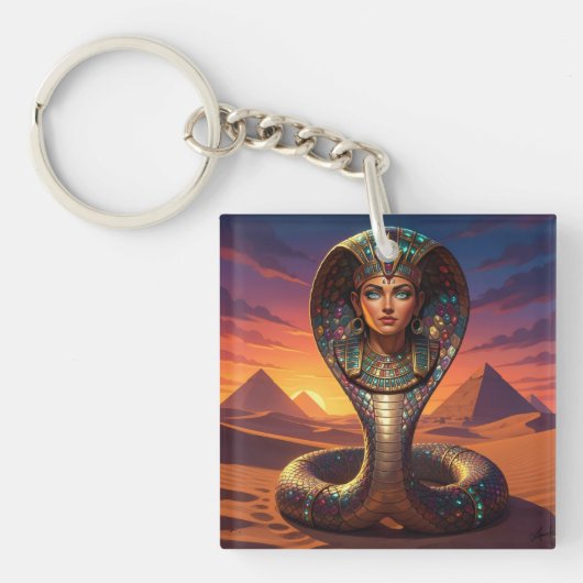 Wadjet – Egyptian Cobra Goddess´7 Schlüsselanhänger (Vorderseite)