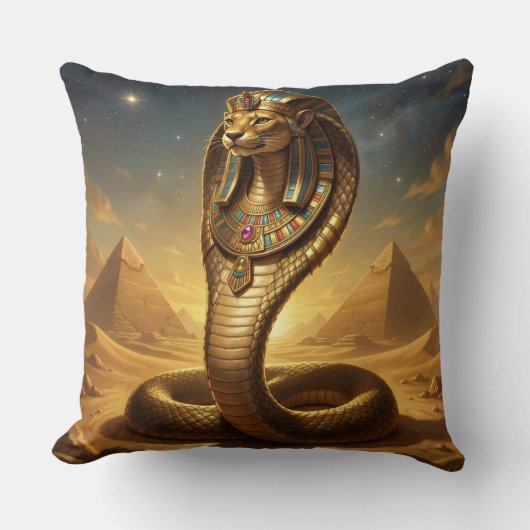 Wadjet – Egyptian Cobra Goddess Kissen (Vorderseite)