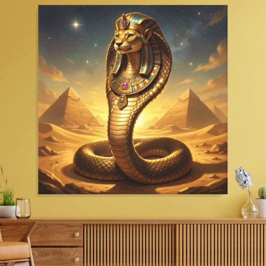 Wadjet – Egyptian Cobra Goddess Leinwanddruck (Insitu (Wohnzimmer))
