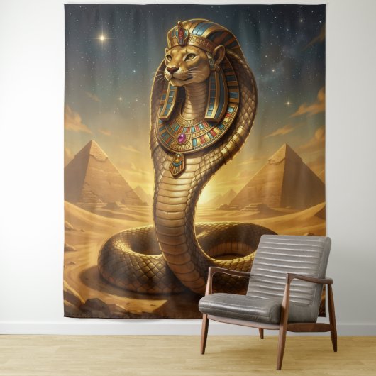 Wadjet – Egyptian Cobra Goddess Wandteppich (Beispiel)