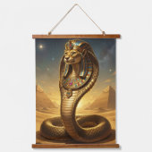 Wadjet – Egyptian Cobra Goddess Wandteppich Mit Holzrahmen (Vorderseite)