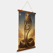 Wadjet – Egyptian Cobra Goddess Wandteppich Mit Holzrahmen (Gewinkelt)