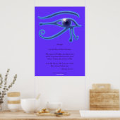 WADJET EYE & Gedicht Ägyptische Kunstdrucke Poster (Küche)