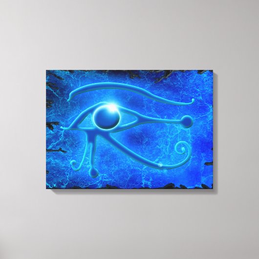 WADJET EYE OF HORUS Blue Fantasy Print Leinwanddruck (Vorderseite)