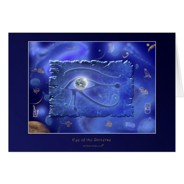 WADJET EYE of HORUS Fantasy Card Design (Vorderseite (Horizontal))