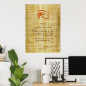 WADJET EYE OF RA & Gedicht Ägyptische Kunstdrucker Poster (Heimbüro)