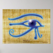 WADJET EYE Papyrus-Effekt Ägyptische Kunstdruckere Poster (Vorne)