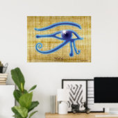 WADJET EYE Papyrus-Effekt Ägyptische Kunstdruckere Poster (Heimbüro)