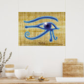 WADJET EYE Papyrus-Effekt Ägyptische Kunstdruckere Poster (Küche)