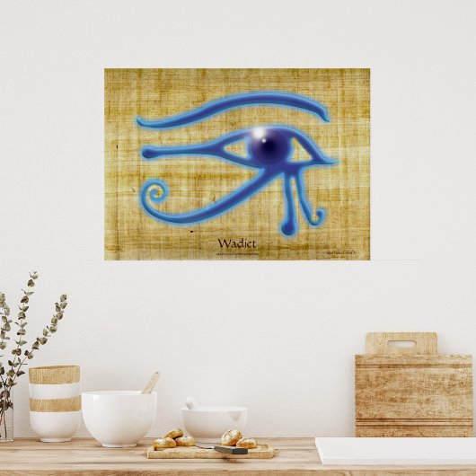 WADJET EYE Papyrus-Effekt Ägyptische Kunstdruckere Poster (Küche)