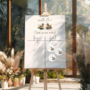 Wadle es sei Enten Geschlecht offenbaren Team Mädc Runder Aufkleber