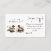 Wadle es sein Enten Geschlecht offenbaren Windeln Begleitkarte (Vorderseite)