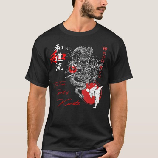 Wado Ryu Karate Der wahre Geist von Zanshin Art T T-Shirt (Vorderseite)