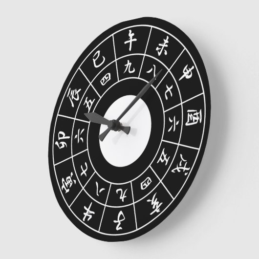 Wadokei japanisches Uhr-schwarzes Große Wanduhr (Winkel)