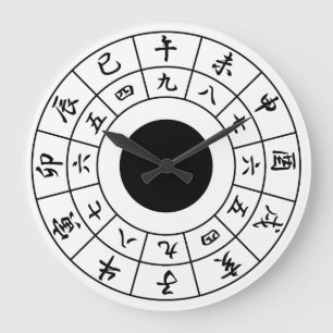 Wadokei Japanisches Uhrenweißes Kanji Große Wanduhr