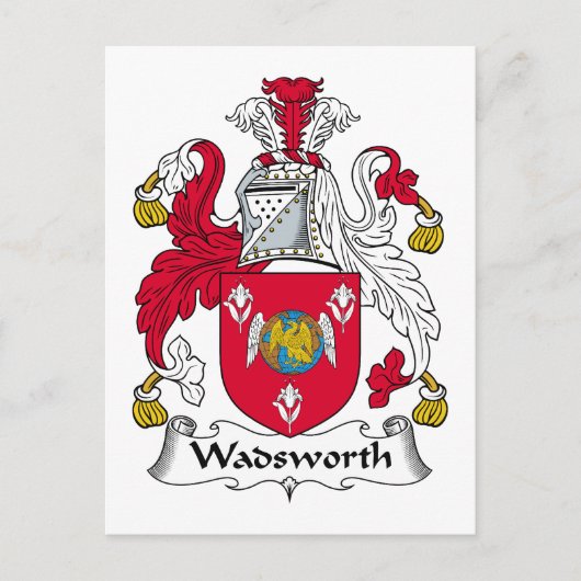 Wadsworth Familienwappen Postkarte (Vorderseite)