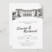 Wadsworth Mansion Connecticut Custom Venue Einladu Einladung (Vorne/Hinten)