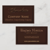 Wafer Thin Chocolate Confectionery Business Cards Visitenkarte (Vorne/Hinten)