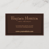 Wafer Thin Chocolate Confectionery Business Cards Visitenkarte (Rückseite)