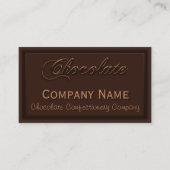 Wafer Thin Chocolate Confectionery Business Cards Visitenkarte (Vorderseite)