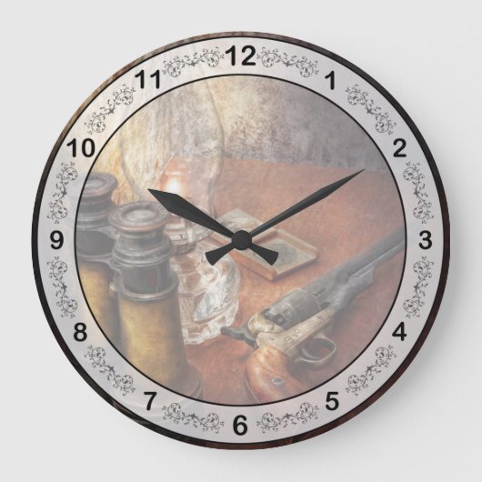 Waffe - Der Abenteuercode Große Wanduhr (Vorderseite)
