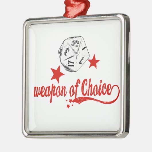 Waffe der Wahl Silbernes Ornament (Links)