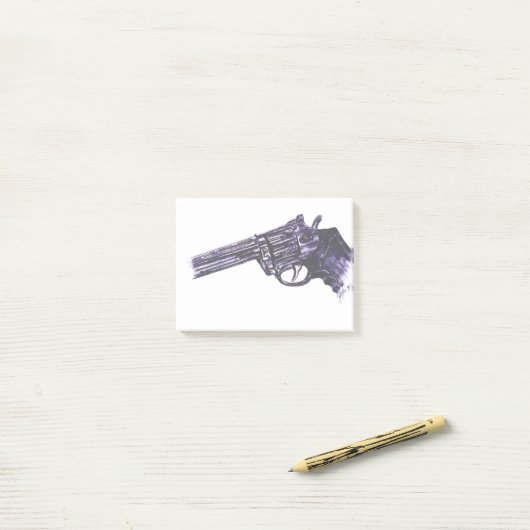 Waffe Post-it Klebezettel (Auf Schreibtisch)