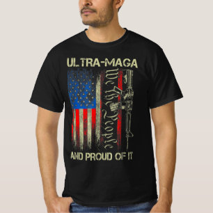 Waffe USA-Flagge Patrioten Ultra MAGA Und Stolz Da T-Shirt