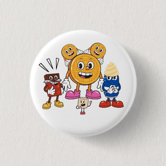 Waffel, Chantilly, Schokolade, Marshmallow Button (Vorderseite)