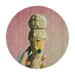 Waffel-Eiscreme-Kegel Schneidebrett
