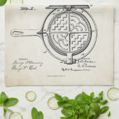 Waffel-Eisen-Patent-Druck-Tuch 1883 Handtuch (Gefaltet)