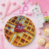 Waffel-Foto Pappteller (Party)
