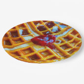 Waffel-Foto Pappteller (Schrägansicht)