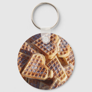 Waffel-Herzen Schlüsselanhänger