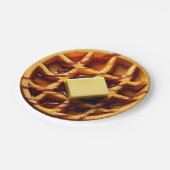Waffel-Illustration Pappteller (Schrägansicht)