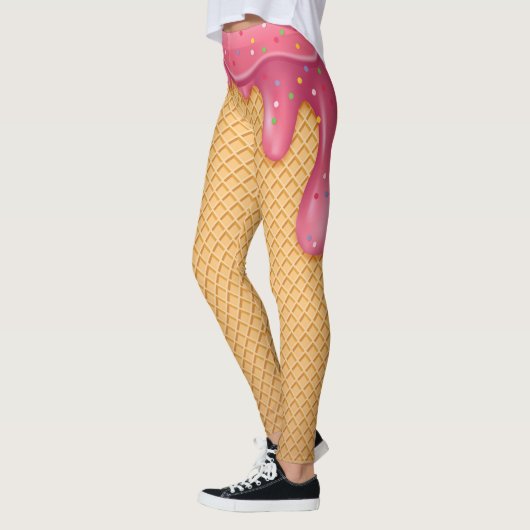 Waffel-Kegel-Eiscreme-Leggings Leggings (Links)