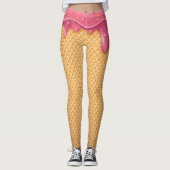 Waffel-Kegel-Eiscreme-Leggings Leggings (Vorderseite)