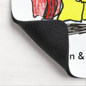 Waffel-Mann u. Speck-Jungen-Mausunterlage Mousepad (Ecke)