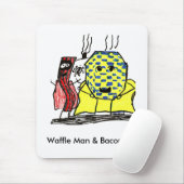 Waffel-Mann u. Speck-Jungen-Mausunterlage Mousepad (Mit Mouse)