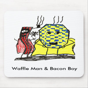 Waffel-Mann u. Speck-Jungen-Mausunterlage Mousepad