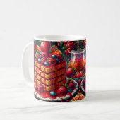 Waffel mit Beerenstapel Kaffeetasse (Vorderseite Links)