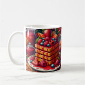 Waffel mit Beerenstapel Kaffeetasse (Links)