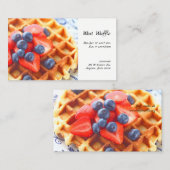 Waffel mit frischen Beeren Visitenkarte (Vorne/Hinten)