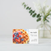 Waffel mit frischen Beeren Visitenkarte (Stehend Vorderseite)
