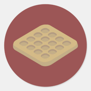 Waffel Runder Aufkleber